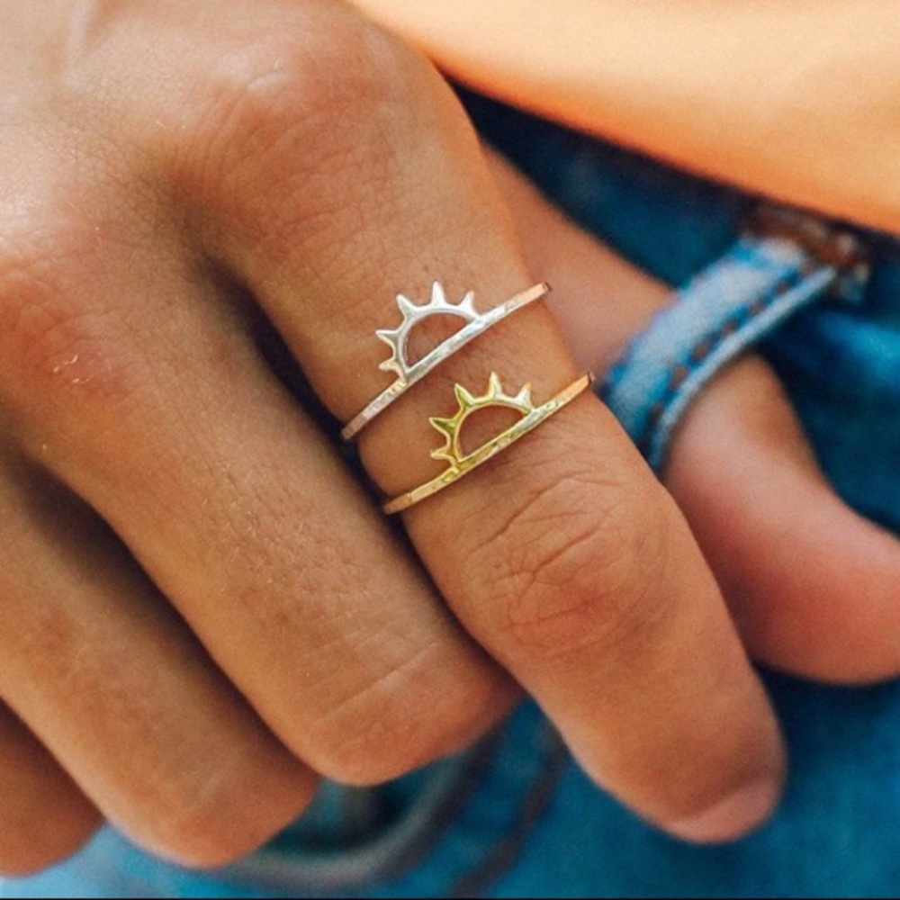 925 Sterling silver sun ring